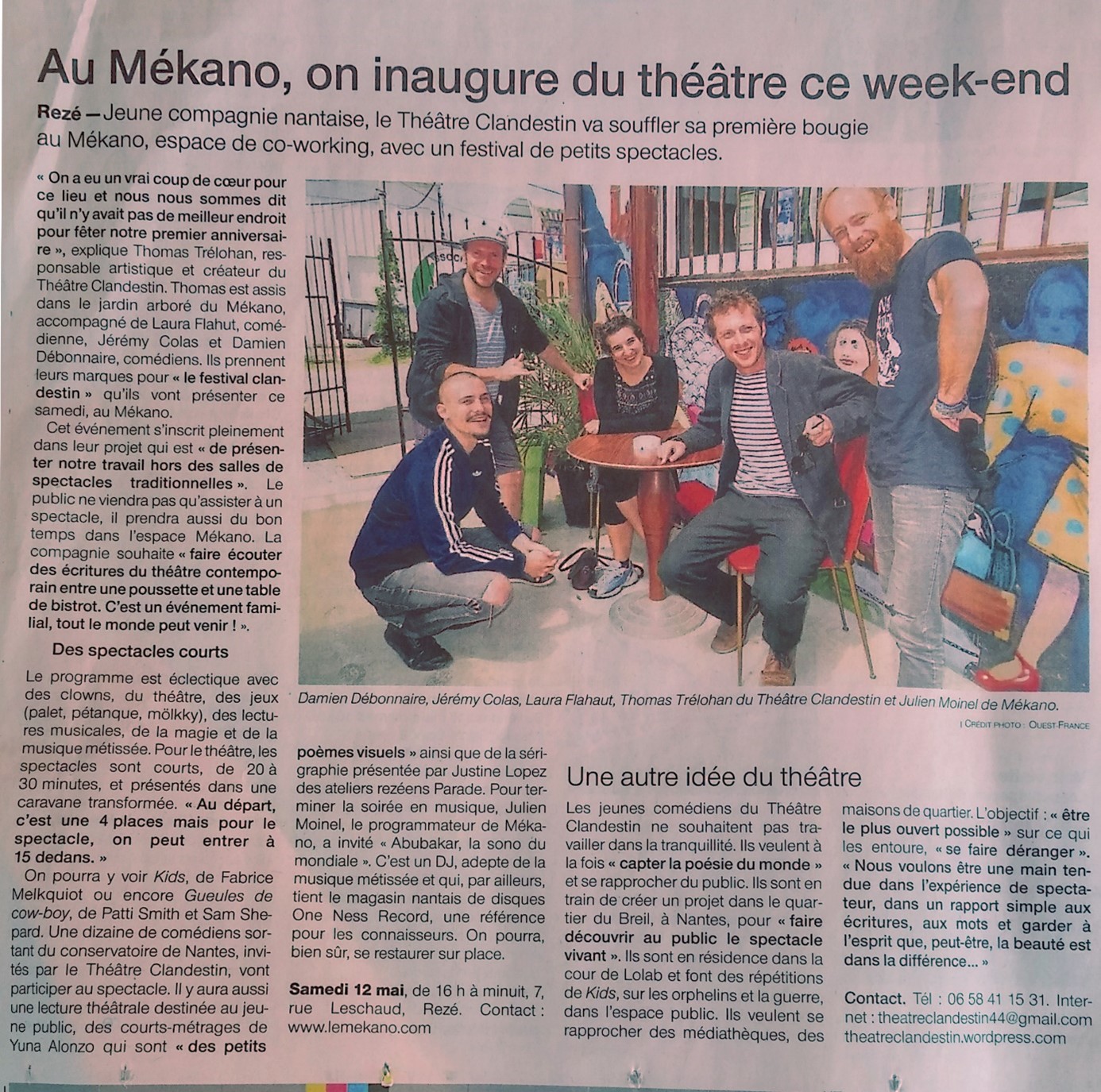 Au Mékano, on inaugure du théâtre ce week-end